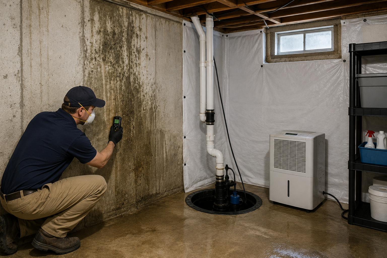 basement moisture & mold control