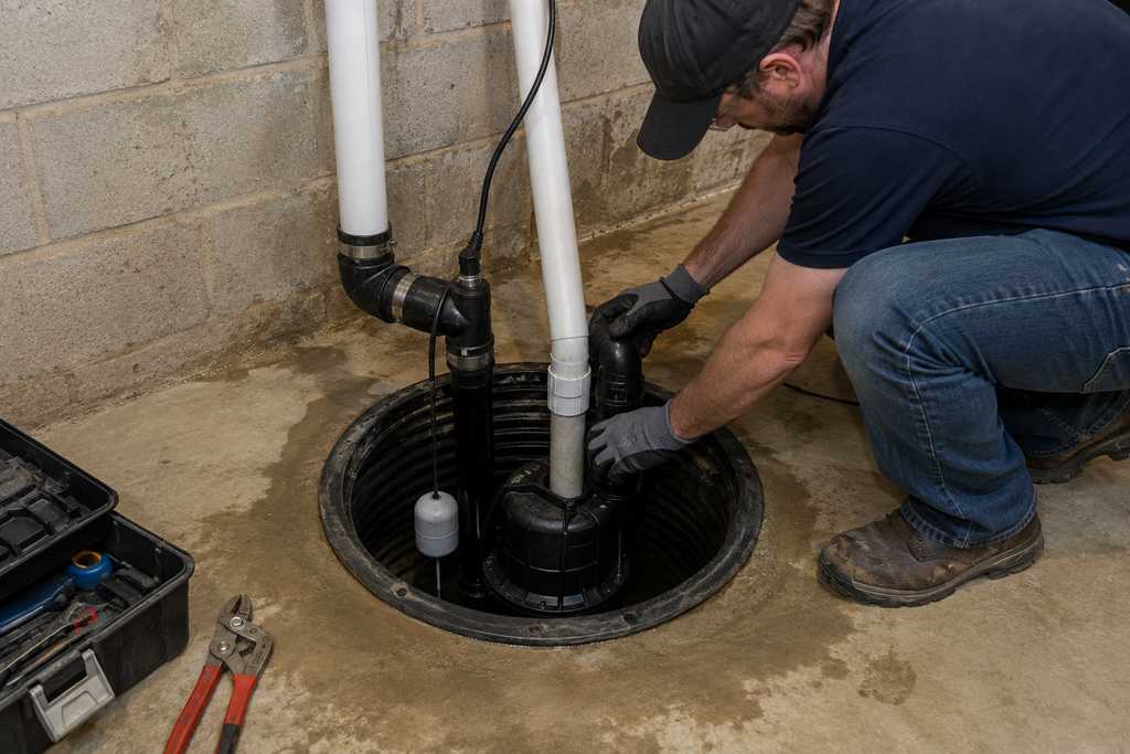 sump pump installation